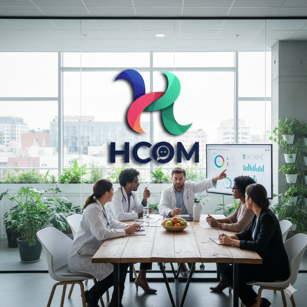 A diverse group of professionals connecting